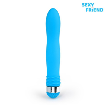 Вибромассажёр Sexy Friend, L 17,5 см, Ø 2,9 см, цвет голубой
