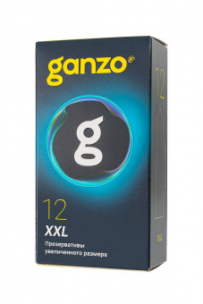 Презервативы Ganzo XXL увеличенные, латекс, 19 см, Ø5,5 см, 12 шт.
