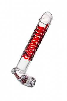 Фаллоимитатор нереалистичный Sexus Glass, стекло, прозрачный, 16 см.