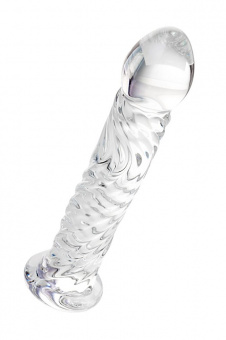 Нереалистичный фаллоимитатор Sexus Glass, стекло, прозрачный, 16,5 см.