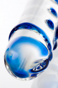 Двусторонний фаллоимитатор Sexus Glass, стекло, прозрачный, 20 см, Ø3,5 см