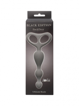 Анальная цепочка Lola Games Black Edition Ultimate Beads Grey, 17 см, Ø3 см