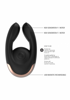 Клиторальный стимулятор Dual Motor Clitoral Stimulator Fancy Black