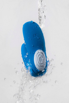Многофункциональный стимулятор для пар Satisfyer Partner Whale, силикон, голубой, 17 см