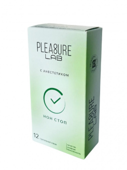 Презервативы с анестетиком Pleasure Lab, 19 см, Ø 5,5 см, 12 шт.