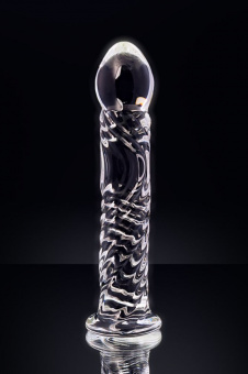Нереалистичный фаллоимитатор Sexus Glass, стекло, прозрачный, 16,5 см.