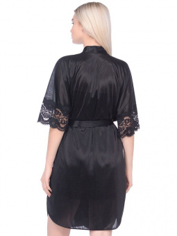 Женский халатик Gloriosa, черный, M-2XL
