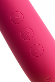 Вакуум-волновой бесконтактный стимулятор клитора Satisfyer Dual Love, силикон, красный, 16 см.
