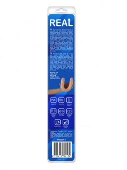 Двусторонний фаллоимитатор Real, 33 см, Ø 3,5 см