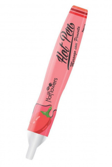 Вкусовая ручка для рисования на теле HotFlowers Hot Pen Pimenta со вкусом клубники и острого перца