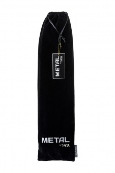 Анальная втулка Metal By Toyfa с бело-фиолетовым хвостом, металл, серебристый, 45 см. Ø 3,3 см.