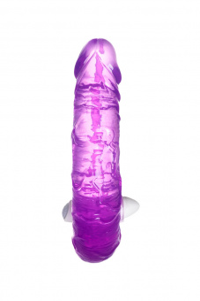 Фаллоимитатор двусторонний с вибропулей Toyfa Double Dildo With Vibro Bullet, tpr, фиолетовый, 35 см.