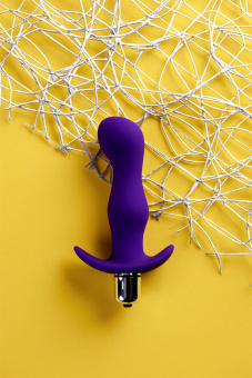 Анальная пробка с вибрацией A-Toys By Toyfa Kamet, размер M, силикон, фиолетовый, 12,9 см, Ø 3 см