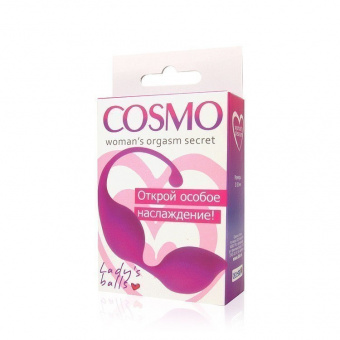 Шарики вагинальные Cosmo, цвет розовый, Ø 3 см, вес 70 г