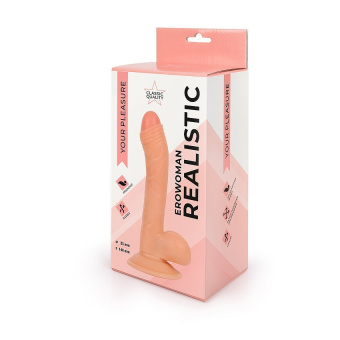 Фаллоимитатор Erowoman Realistic, L рабочей части 14 см, Ø3,5 см, цвет телесный, pvc