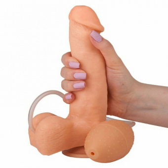 Фаллоимитатор реалистик LoveToy, с эффектом семяизвержения, L 19 см, Ø 4,5 см