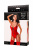 Боди Glossy Doja из материала Wetlook, красный, XL