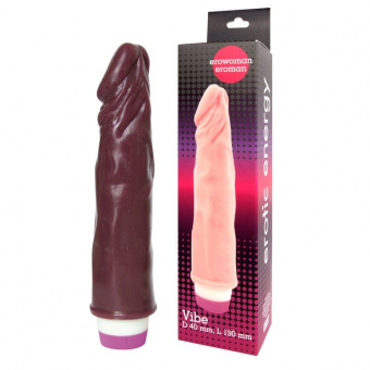 Фаллоимитатор с вибрацией Realistic Cock Vibe, L 190 мм. D 40 мм., цвет коричневый