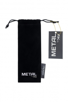 Анальный душ с тремя насадками, Toyfa Metal, металл, серебряная, 13 см