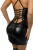Платье Erolanta Glossy Stella из материала Wetlook с открытым декольте, черное, L