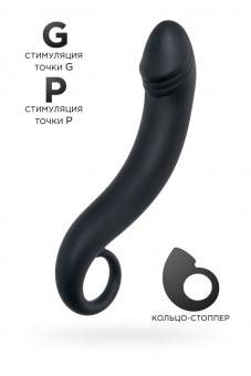Анальный стимулятор Toyfa Popo Pleasure Dorado, водонепроницаемый, силикон, черный, 18 см, Ø 3,5 см