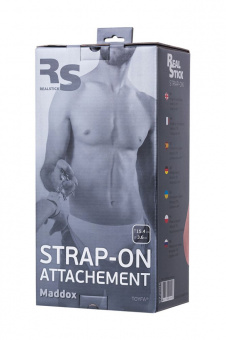 Насадка для страпона Realstick Strap-On By Toyfa Maddox, Tpr, телесный, 15,4 см.