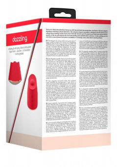 Клиторальный стимулятор с вибрацией и ротацией Dazzling, Red