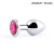 Втулка анальная Silver Plug Medium, L 82 мм. D 34 мм., вес 90 г., цвет кристалла рубиновый