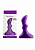 Анальный стимулятор Lola Games Small Ripple Plug Purple, 10 см, Ø2,5 см