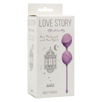 Вагинальные шарики Lola Games Love Story One Thousand and One Nights Violet Fantasy, 19 см, Ø3,7 см