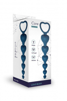 Анальная цепочка Le Frivole Core Love Beam, 19 см, Ø3,2 см, цвет кобальт