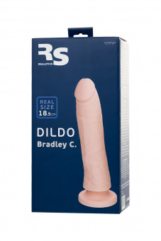 Фаллоимитатор Realstick Silicone Bradley C, телесный, 18,5 см