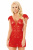 Ночная сорочка SoftLine Collection Amelia и стринги, красные, M-L