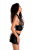 Комплект Glossy Gigi из материала Wetlook, черный, L