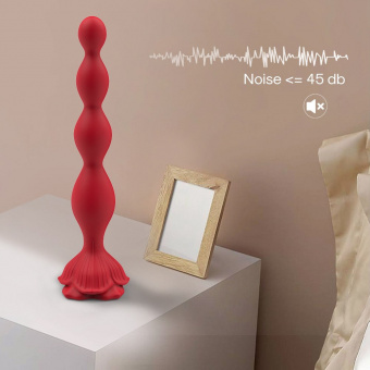 Анальная вибро-елочка Silicone Toys, L 19,5 см, Ø 2x3,2 см, 9 режимов вибрации, на пульте д/у