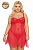 Ночная сорочка и стринги SoftLine Collection Carla, красный, 3XL