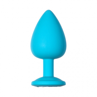 Анальная пробка Lola Games Emotions Cutie Large Turquoise Light Purple Crystal, 9,5 см, Ø4,2 см
