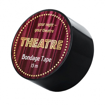 Бондажный скотч Toyfa Theatre, чёрный, 15 м.
