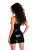 Платье Glossy Naomi из материала Wetlook, черное, S