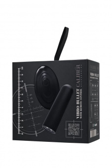 Вибропуля с пультом управления RealStick Caliber, черная