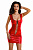 Платье Glossy Bessie из материала Wetlook, красный, S
