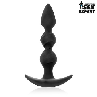 Анальная «Ёлочка» Sex Expert Anal Pleasure, цвет чёрный, L 16 см, Ø 2,8x3x3,3 см