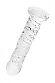 Нереалистичный фаллоимитатор Sexus Glass, стекло, прозрачный, 16,5 см.