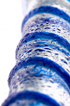Стеклянный, двусторонний фаллоимитатор Sexus Glass, прозрачный, 19 см.