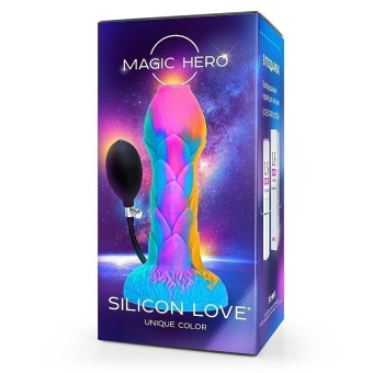 Фаллоимитатор с грушей Magic Hero Silicon Love (имитация семяизвержения), L 20 см, Ø 5,6 см