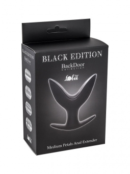 Силиконовый анальный эспандер Lola Games Black Edition Medium Petals Anal Extender, 10 см, Ø8 см