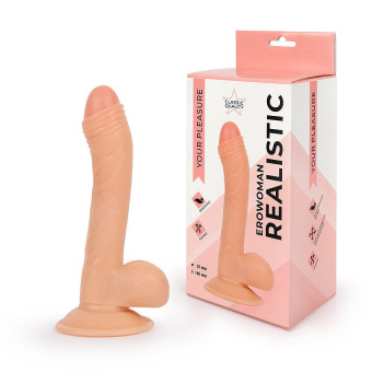 Фаллоимитатор Erowoman Realistic, L рабочей части 14 см, Ø3,5 см, цвет телесный, pvc