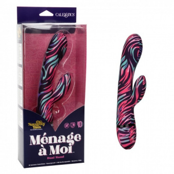 Вибромассажер с клиторальным стимулятором «Naughty Bits Menage A Moi» California Exotic Novelties