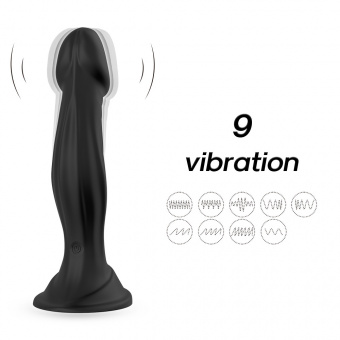 Вибромассажёр Silicone Toys, L 19 см, Ø 3,8 см, 9 режимов вибрации