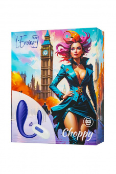 Виброяйцо L`Eroina App Choppy с управлением от приложения и пульта силикон, синий, 21 см